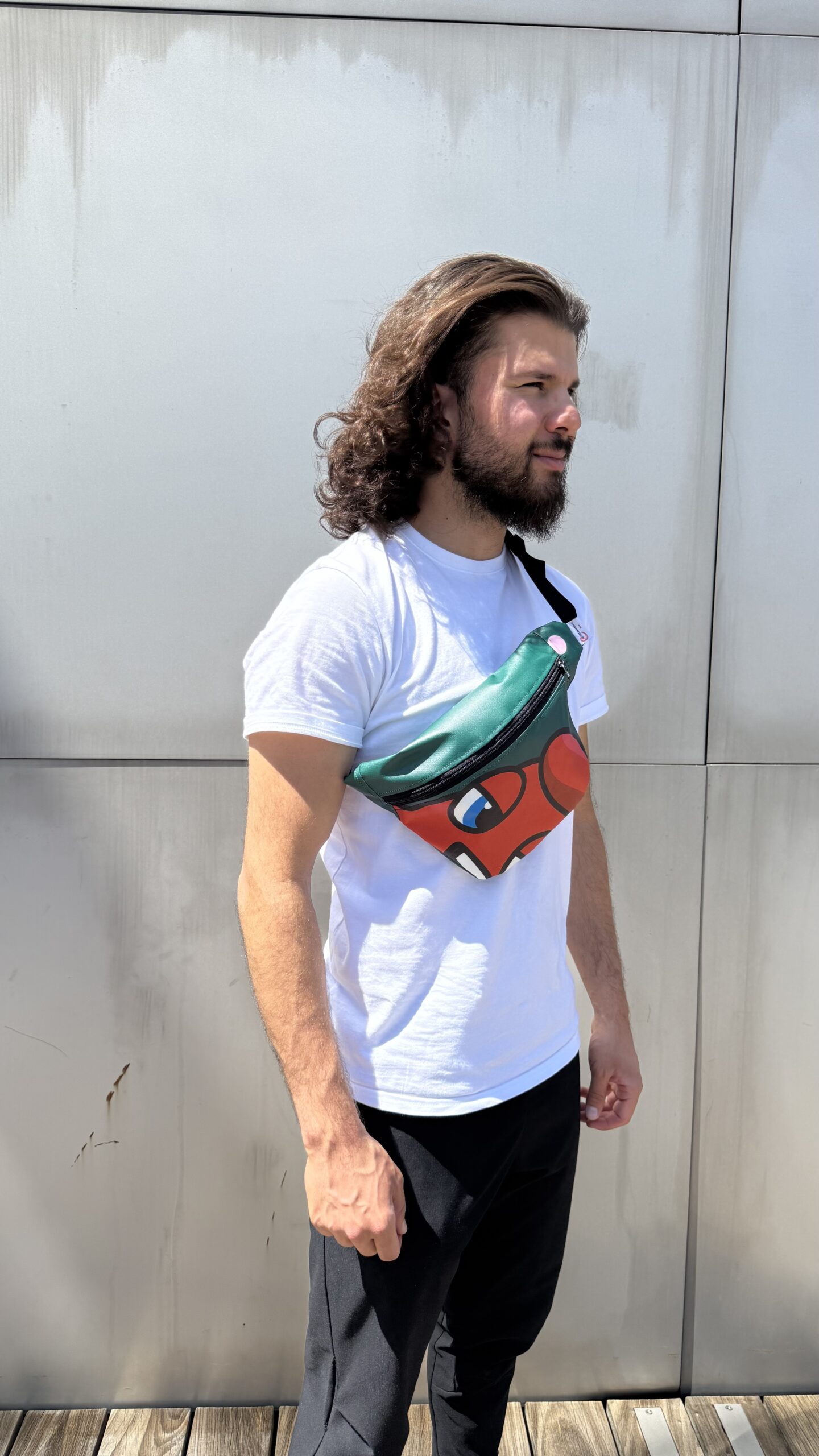 Sac banane « Balade à Paris » fabriqué à Paris par l’atelier couture de l’ESAT de la Bièvre